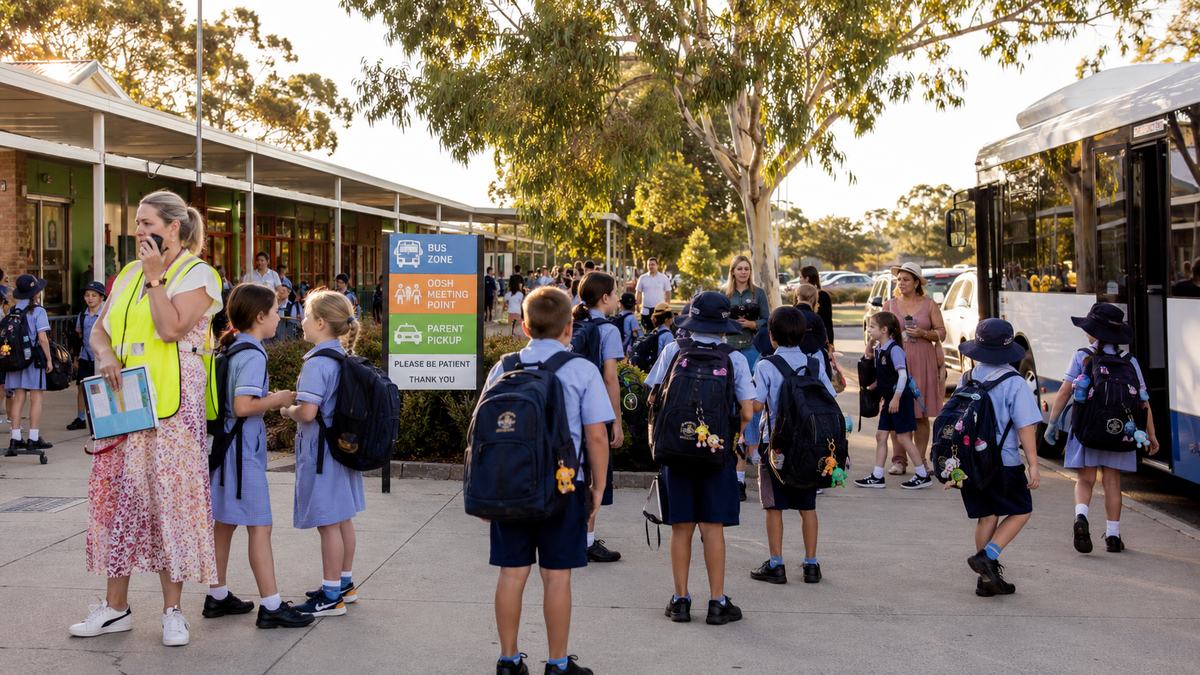 School pickup scene